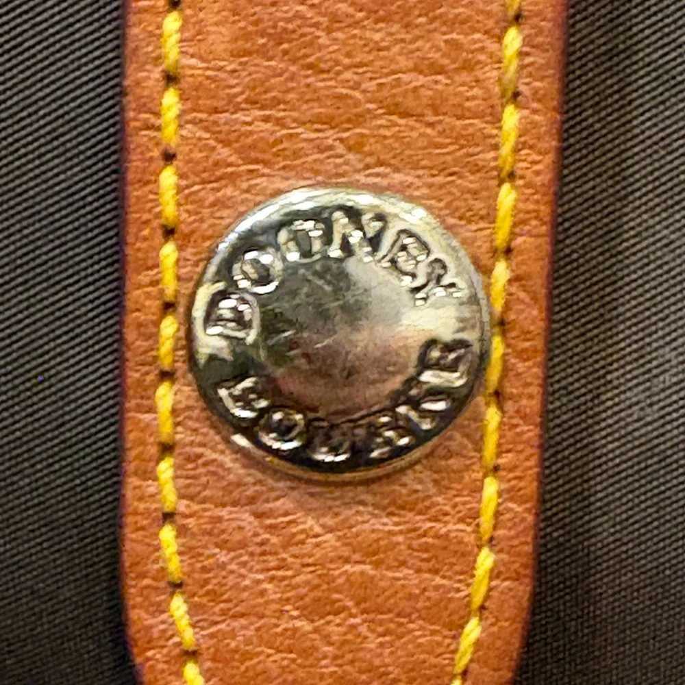 Dooney & Bourke Black Nylon Letter Carrier Crossbody Pink Lining - Picture 3 of 7